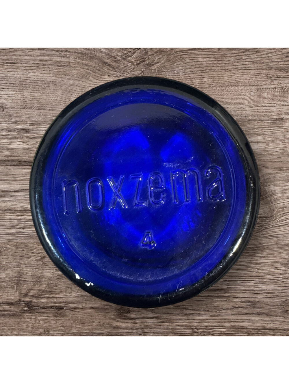 Vintage Noxzema Glass Jar Lot Of 3 Lid Cobalt Blue 10 Oz 3 Oz Empty. No Labels - Picture 7 of 12